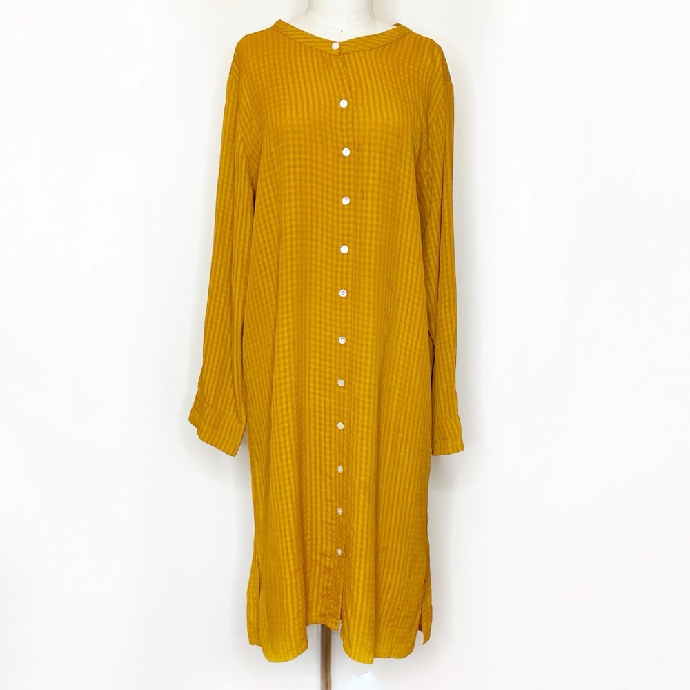 SOLD ROLLER RABBIT Brown Check Long Sleeves Maxi Dress Women’s Size Large